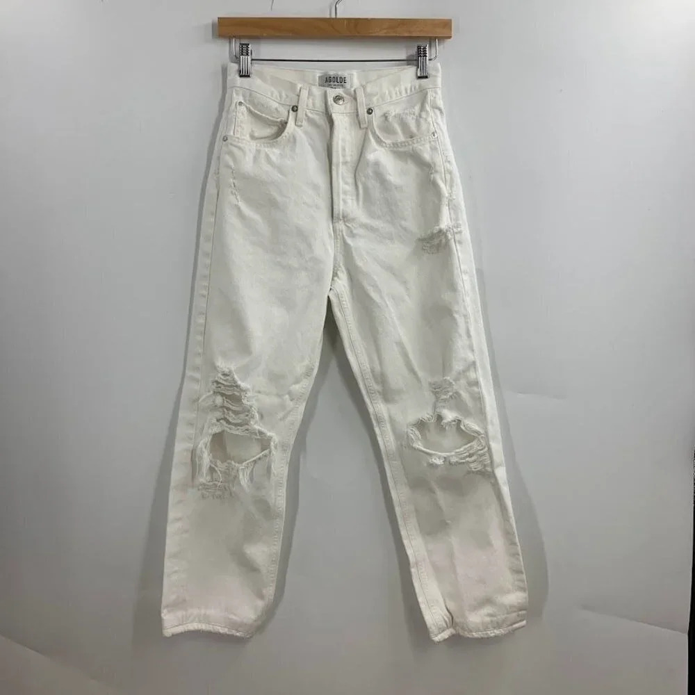 Agolde 90s cropped Jean white